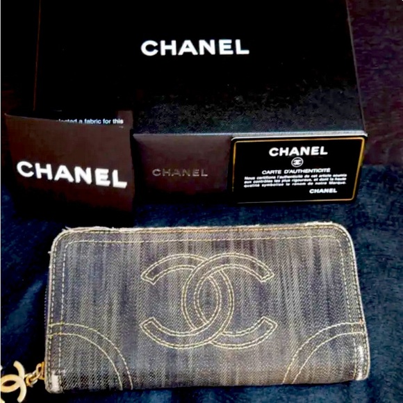 CHANEL Handbags - GUC Chanel Denim Bifold Wallet